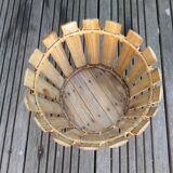 Set of 3 bamboo planters from the 70s