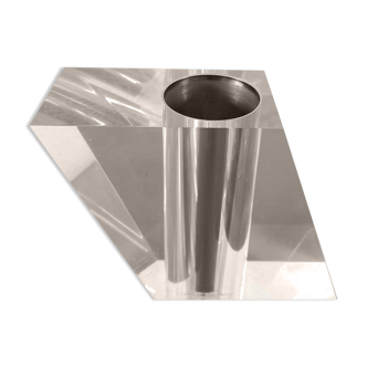 Vase moderniste en plexi design Felice Antonio Botta années 70