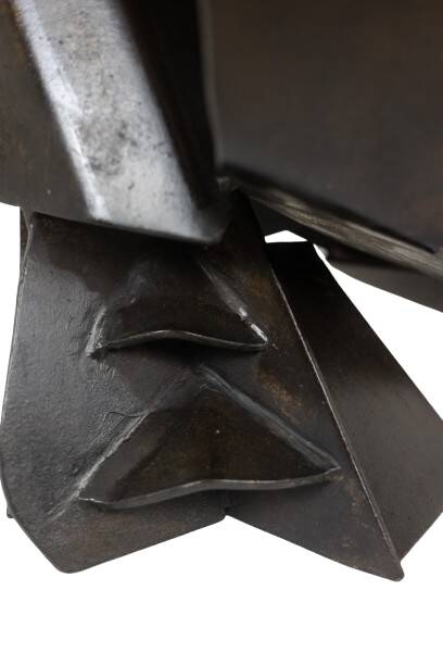 Jean Campa. Sculpture in cut patinated iron. 1980s.