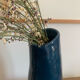 Handcrafted duck blue ceramic vase