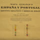 Ancienne carte géologique Espagne et Portugal