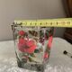Unique whisky glass with a poppy design, handmade and signed by M.B.