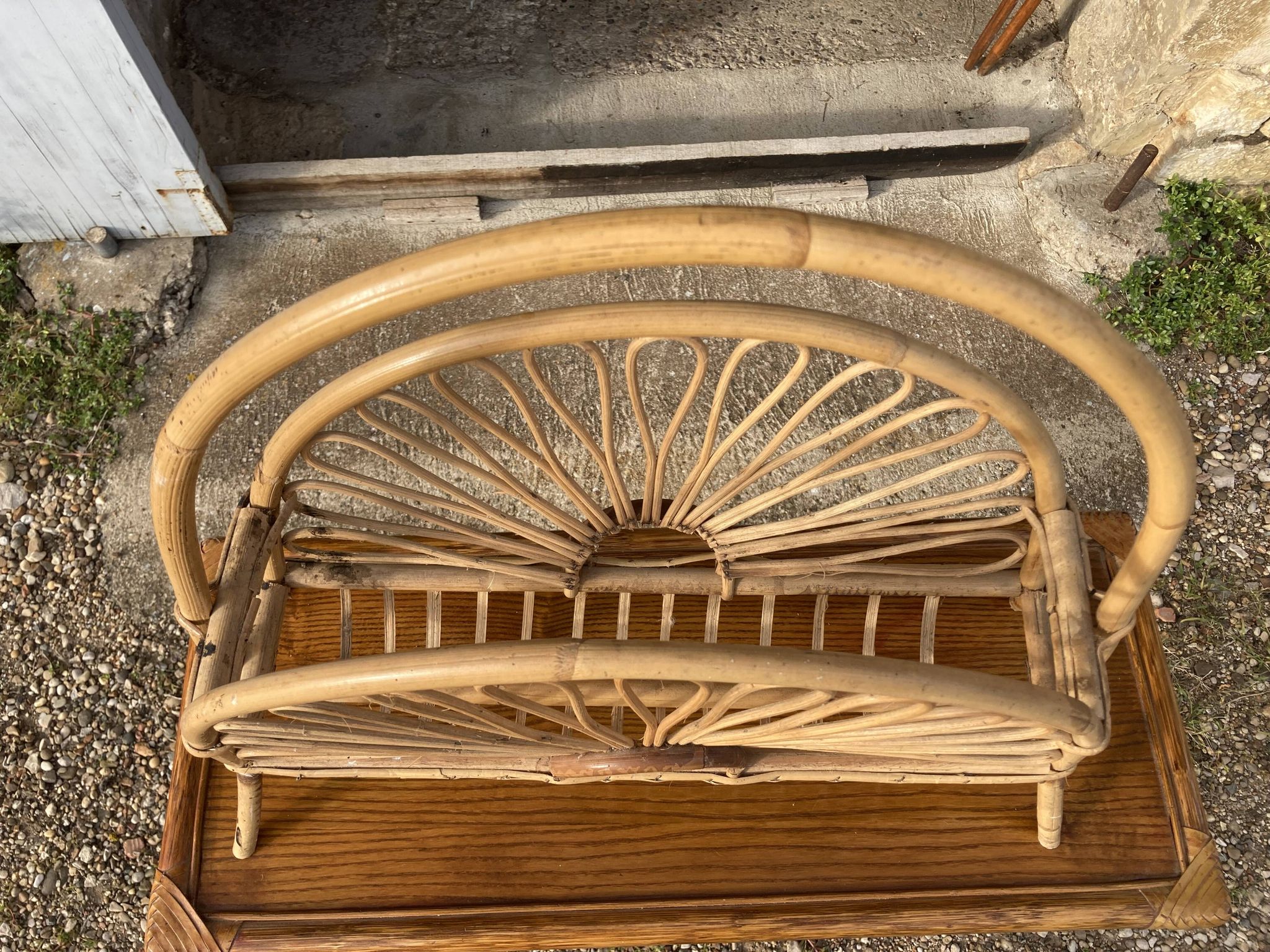 Rattan magazine door