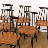Lot of 6 Fanett chairs by Ilmari Tapiovaara
