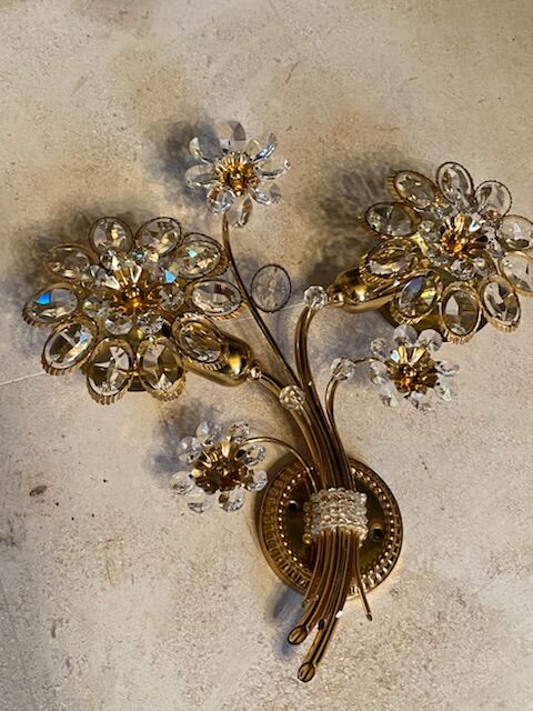 Pair of Palwa flower sconces