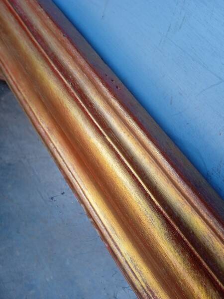 Louis Philippe mirror in gilded wood, 19th century - 88 cm