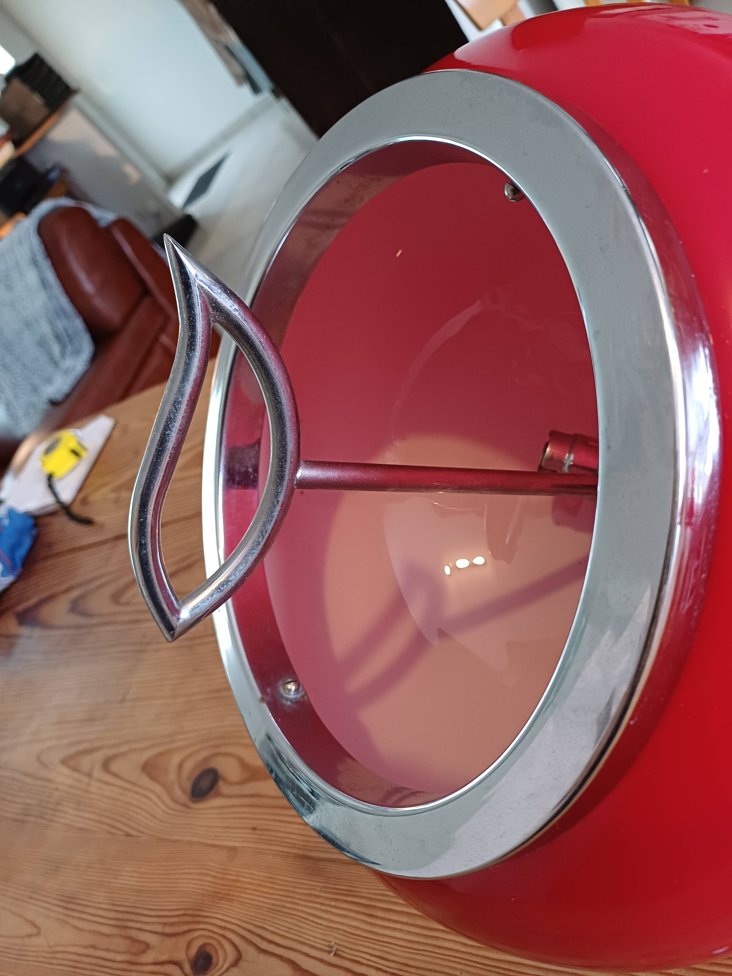 Vintage Opaline Red Pendant Lamp “VIRO”