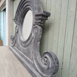 Wooden bull's-eye mirror