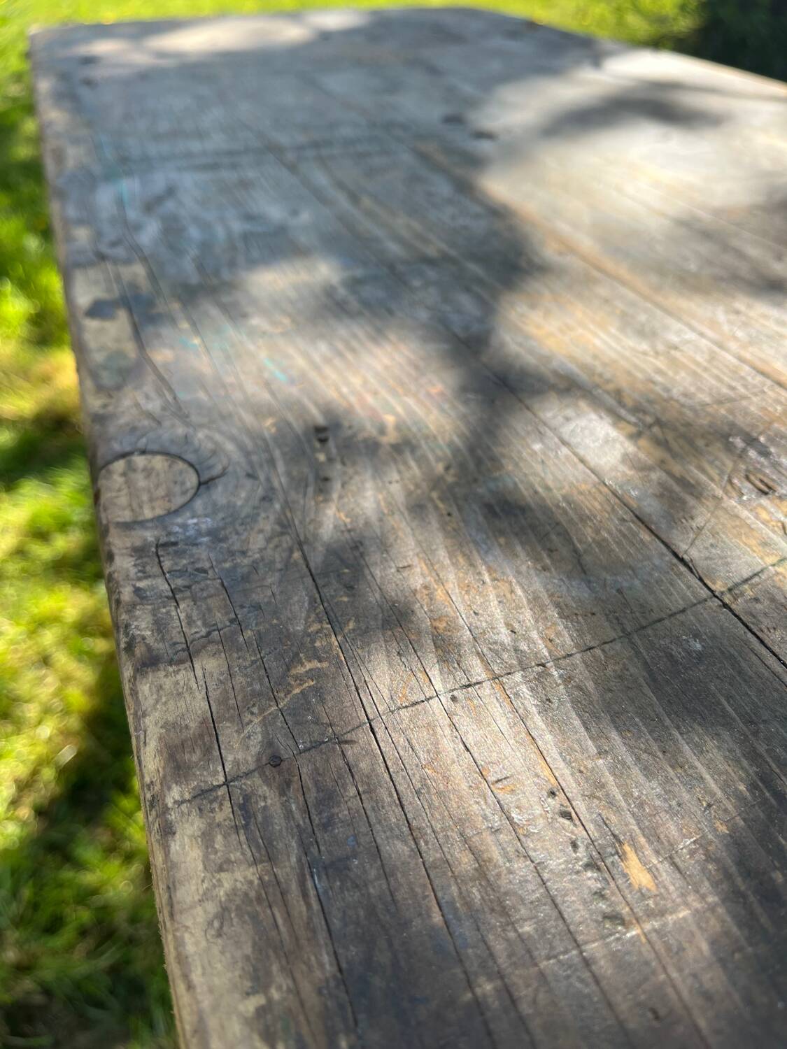 Antique wooden folding table