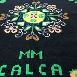 Carpet, drapery, vintage wool tapestry 87x115cm