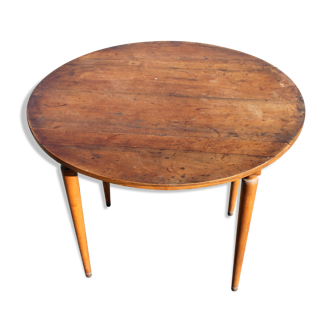 Old 2-part folding round table