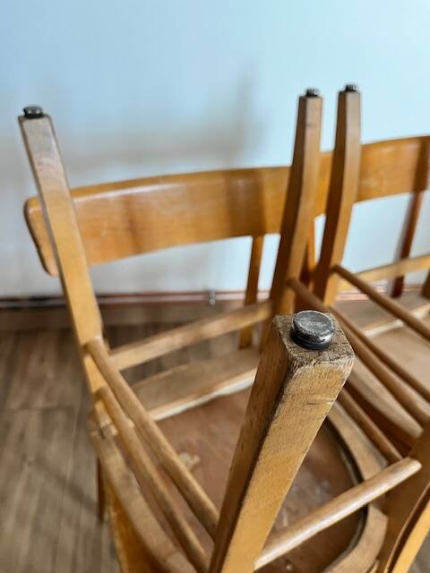 Mismatched set of 4 bistro chairs