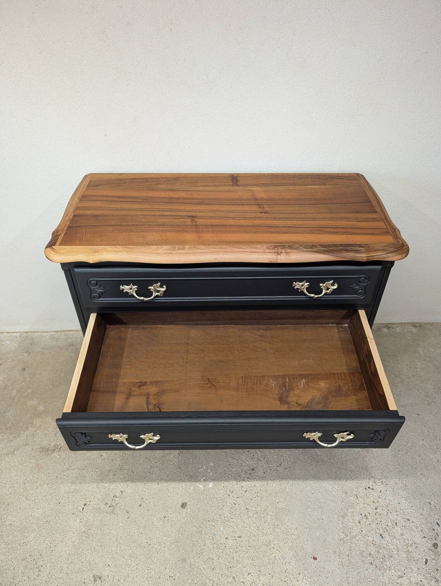 Vintage walnut commode refurbished