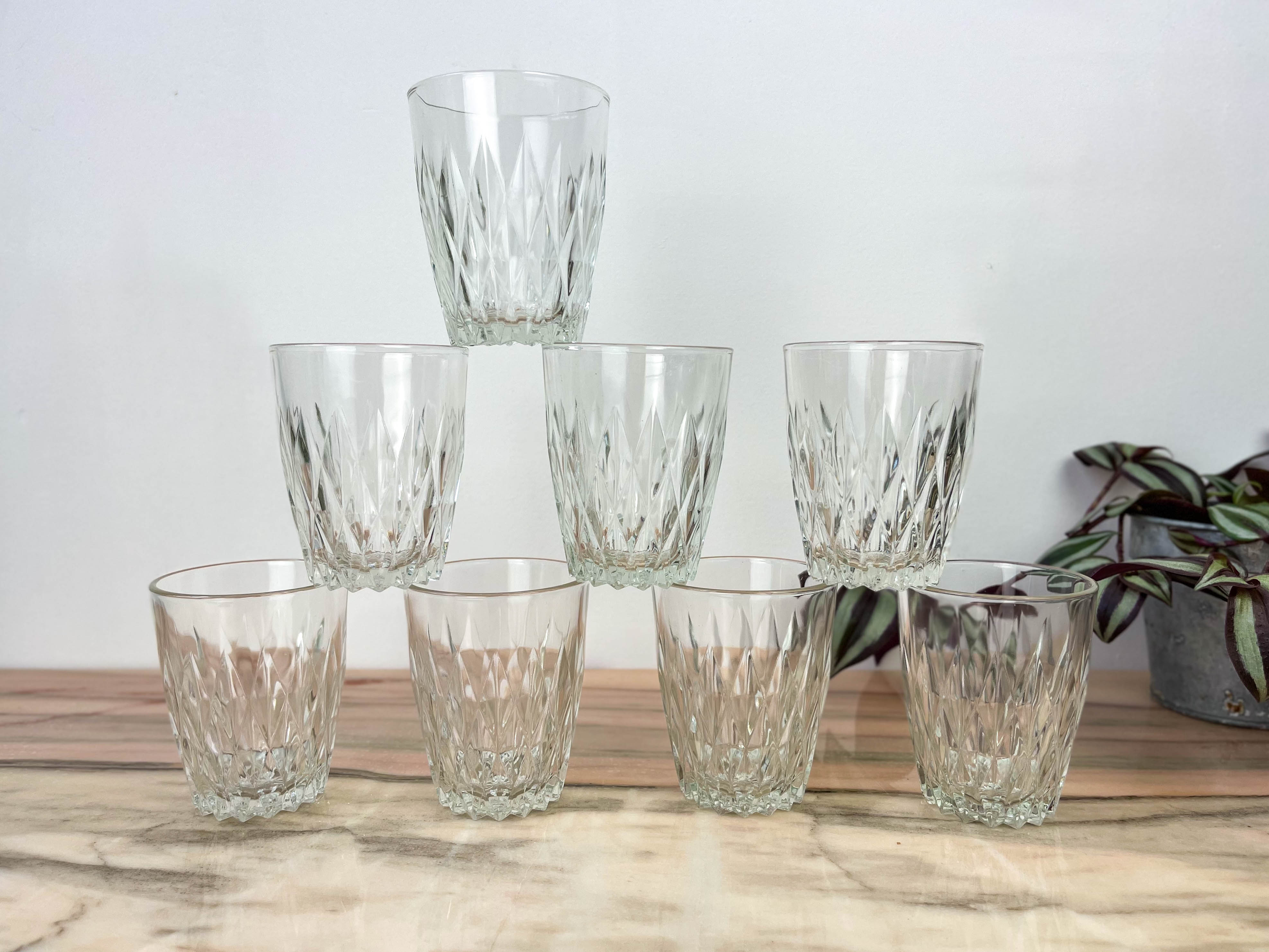 Set de 8 verres à eau années 60
