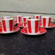 Striped cups and saucers