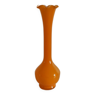 Vase "bourgeon" opaline orange