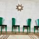 Superbe set de 4 chaises Calligaris des années 1980,