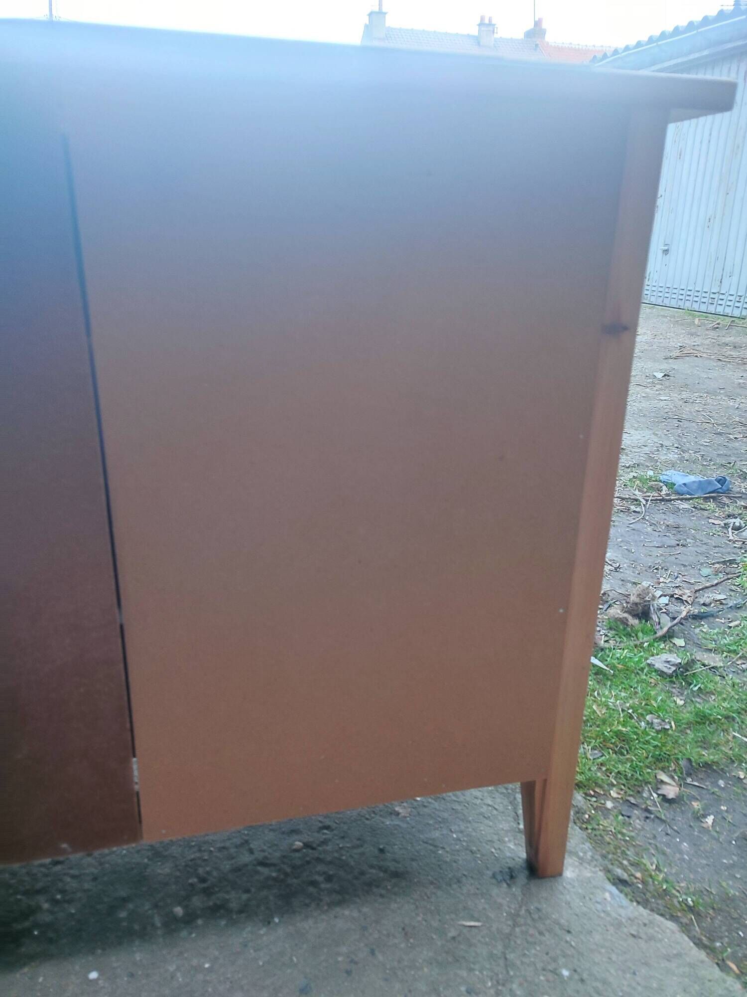 Old chest of drawers 3 drawers in vintage pine wood