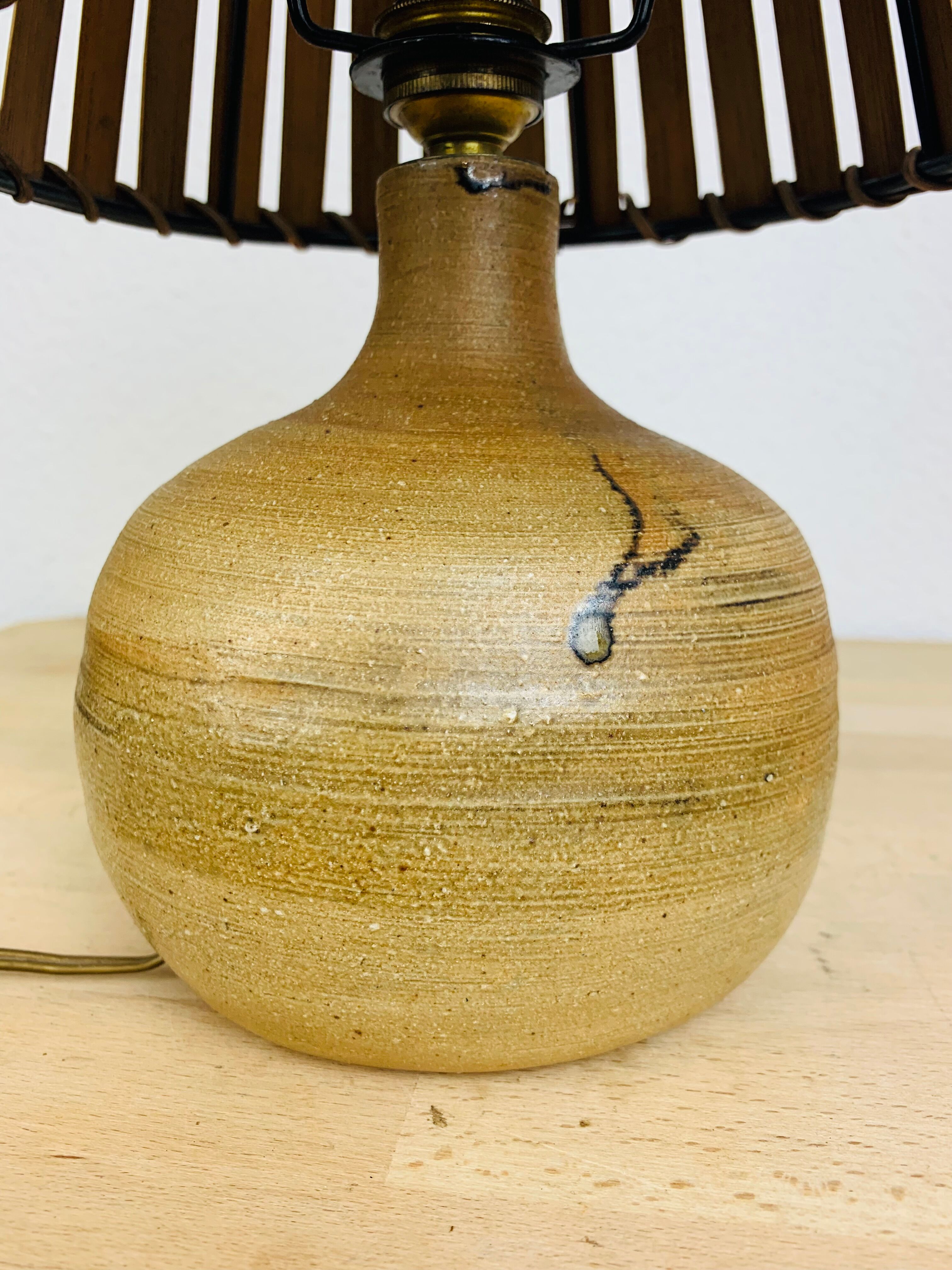 Lamp ball sandstone lampshade wood