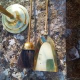 Brass fireplace servant