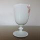 Opaline vase floral pattern, signed, 60s 70s