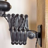 Black Industrial Bauhaus Scissor Wall Lamp from Kaiser Idell, 1930s