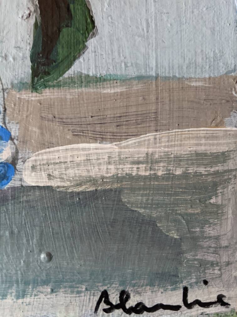 Acrylic painting on canvas contemporary still life bouquet of flowers