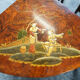 Antique Shibayama Inlaid Japanese Nested Tables in Burr Walnut