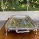 Sculpted silver serving tray