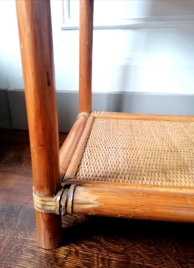Rattan bedside table 1960
