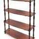 Antique Napoleon III wall shelf in turned wood, 4 shelves, 19th century.