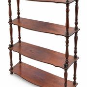 Antique Napoleon III wall shelf in turned wood, 4 shelves, 19th century.