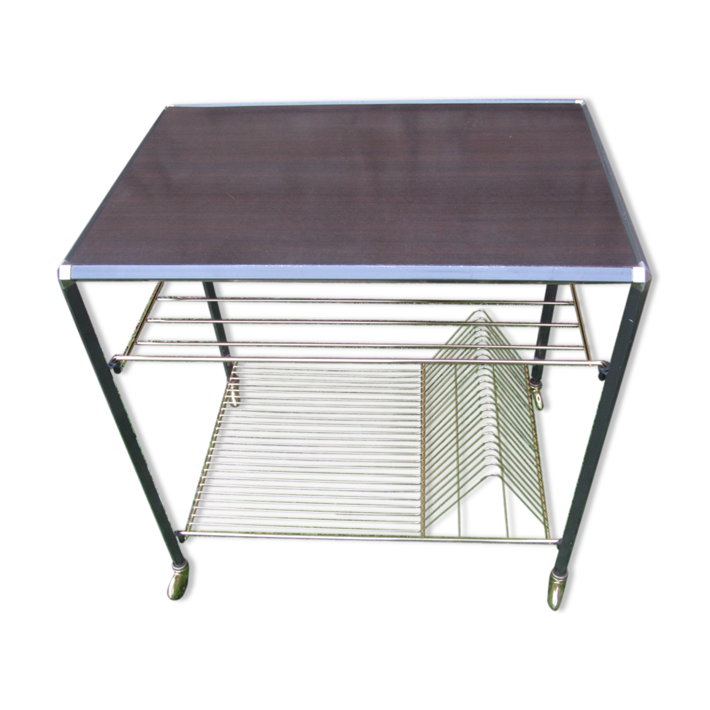 Vintage rolling table vinyl binder