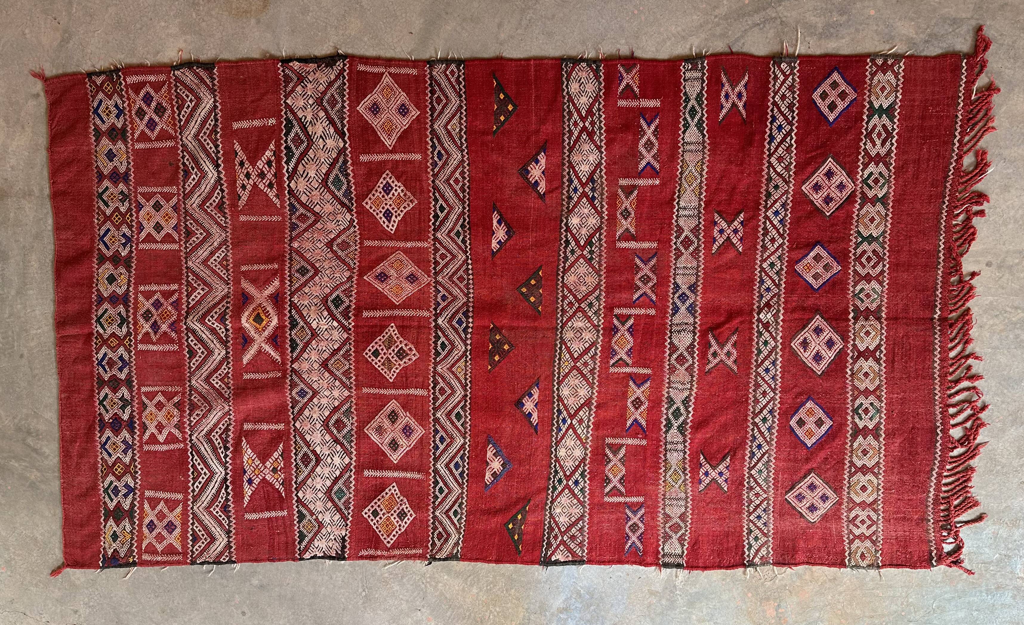 Moroccan kilim zayan rug