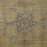 One-of-a-kind turkish handwoven vintage rug - rustic vintage charm 287x 203 cm