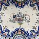 Oval dish with Desvres Fourmaintraux Rouen decoration
