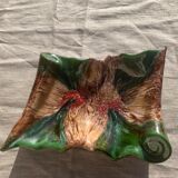 Vintage vallauris style glazed ceramic fruit cup