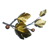 Applique murale feuilles dorées