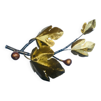 Golden leaves wall light