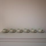 Set of 6 coffee cups with Lunéville saucers, Regency model