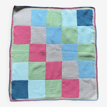 Baby blanket, vintage crochet plaid 80X90 cm