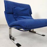 Chaises Saporiti Onda - daim bleu