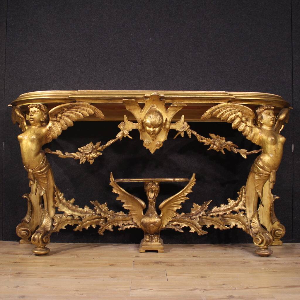 20th century gilded Italian console