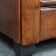2.5-seater art deco style sofa in sheepskin