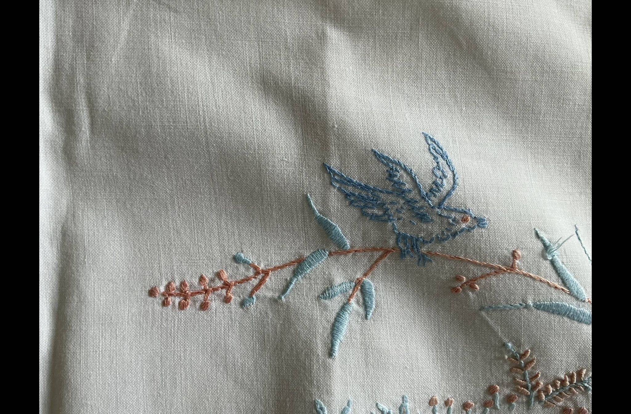 Drap brodé enfant 112 X 78 cm