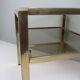 Vintage side table in brass and smoked glass, De Knudt, Belgium, 1970