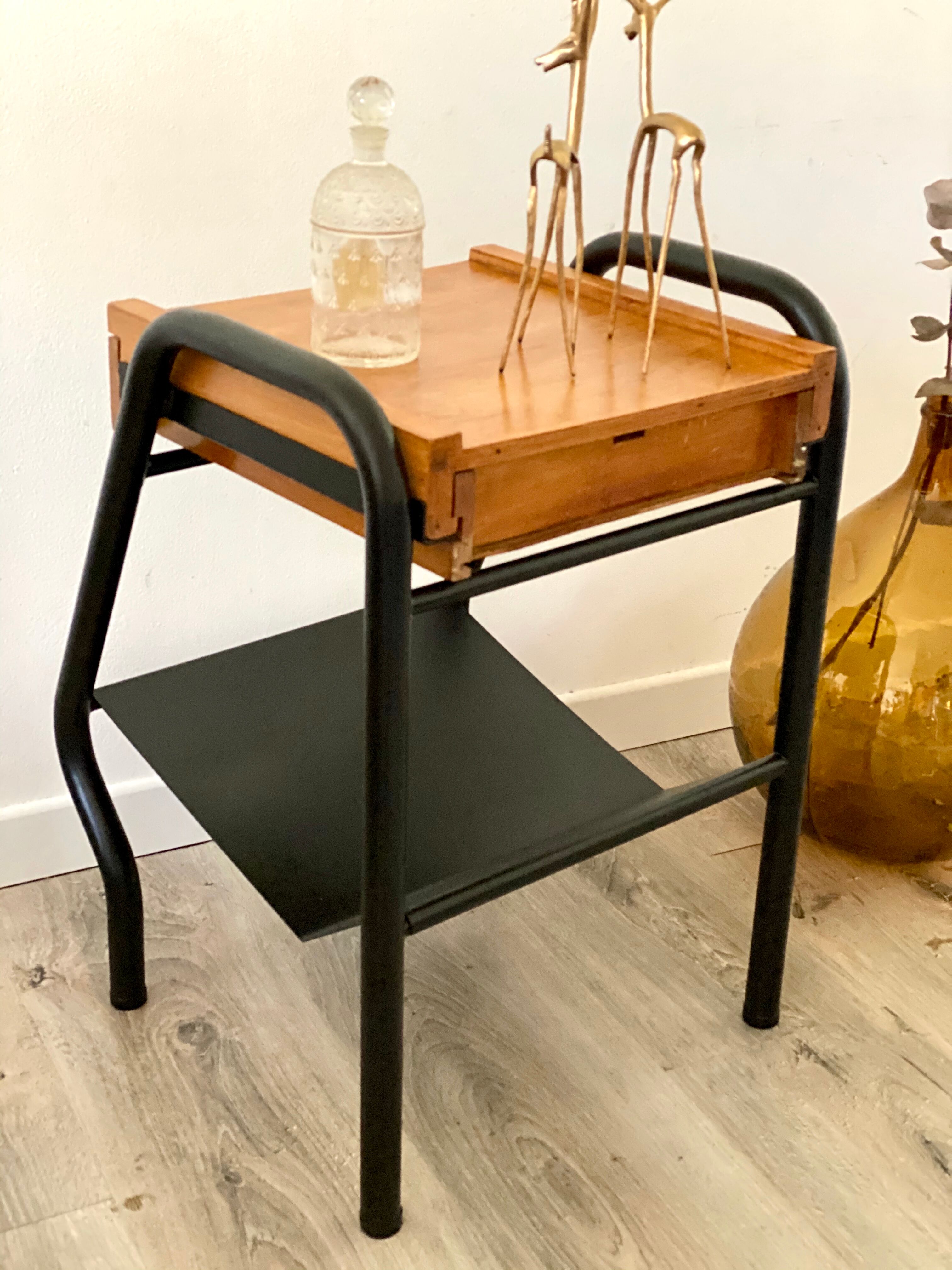 Vintage boarding school bedside