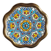 ARTECER Cuerda Seca trivet, 18 carat gold