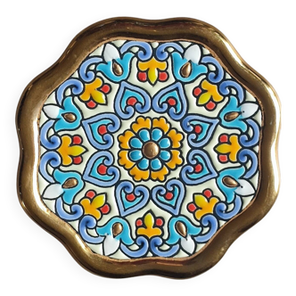 ARTECER Cuerda Seca trivet, 18 carat gold