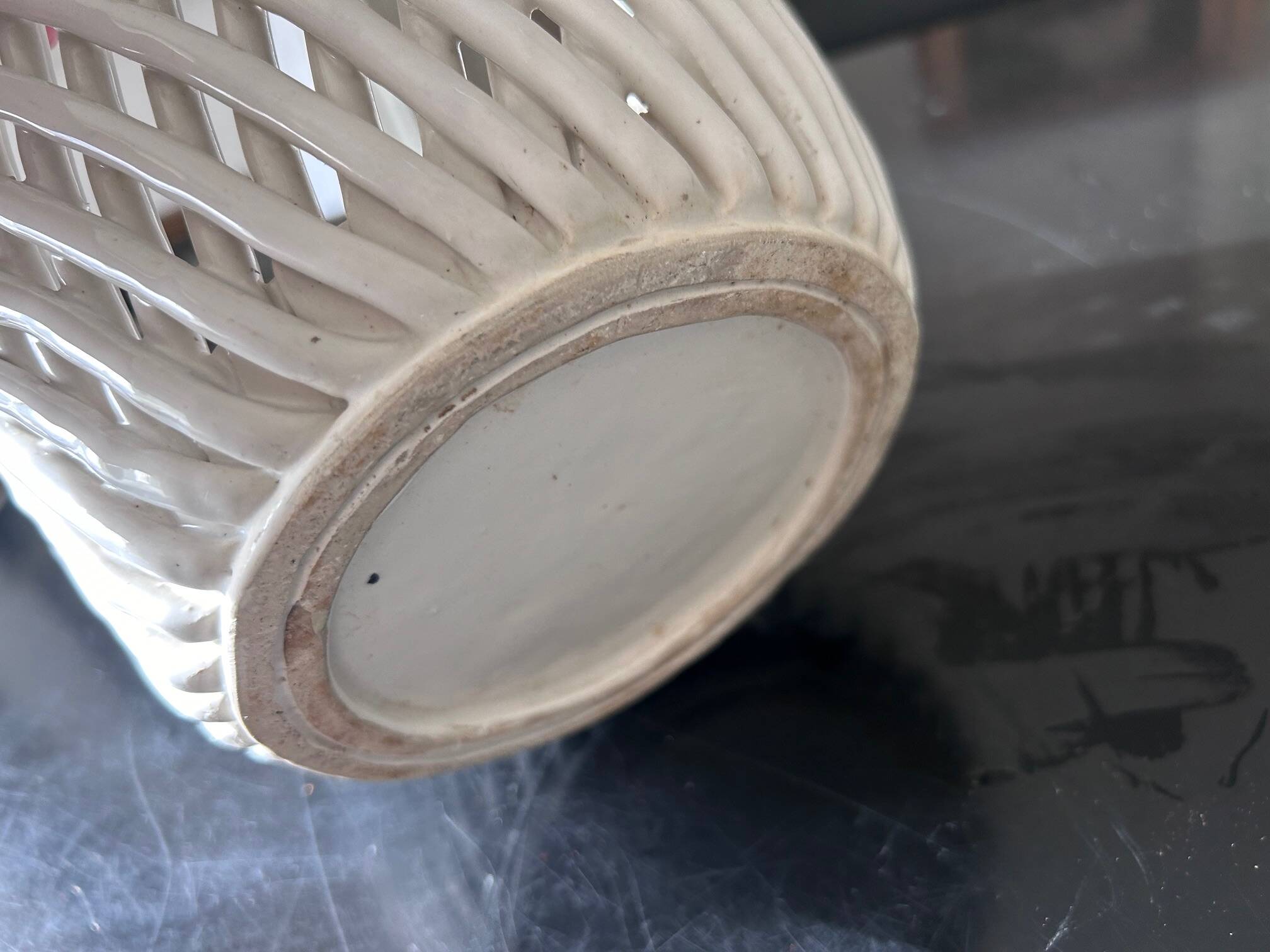 woven earthenware pot cover 1950